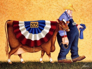  bétail - agriculteur et bovins de dessin animé